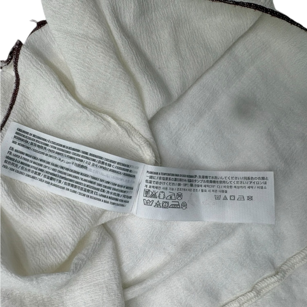 Hollister Ivory Halter Tank with Burgundy Embroidered Yoke - Picture 11 of 12